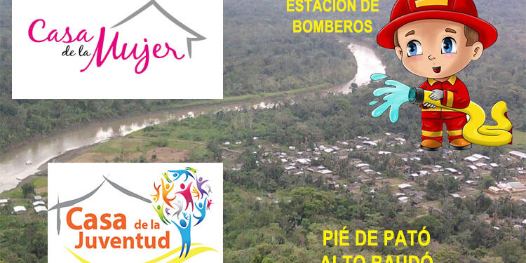 Alto Baudó: casa de la mujer, casa de la juventud y estación de bomberos