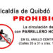 Prohíben parrillero hombre en el anillo central de Quibdó