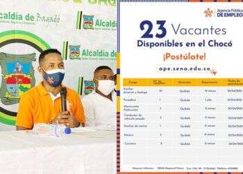 23 vacantes disponibles en el Chocó