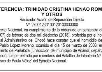 Referencia: Trinidad Cristina Henao y otros