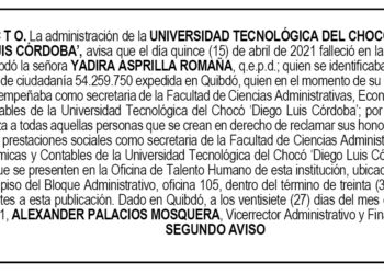 Edicto 2do. aviso Yadira Asprilla Romaña