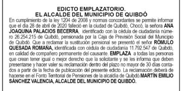 Edicto Ana Joaquina Palacios Becerra