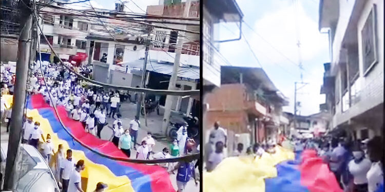 Concurrida marcha de protesta en Istmina