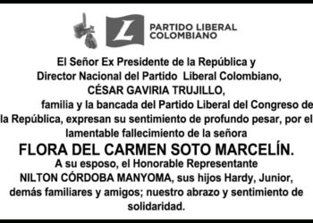 Condolencias del Partido Liberal