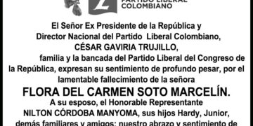 Condolencias del Partido Liberal
