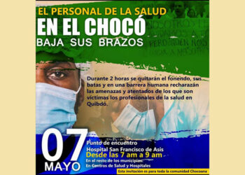 Este viernes protesta el personal de salud del Chocó