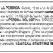 Pérdida CDT. Vanessa Rentería Mena.
