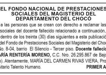 Edicto 1er. aviso Julia María Rentería Moreno