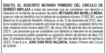 Edicto Betsabelino Murillo Mena
