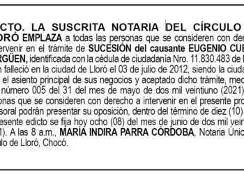 Edicto Eugenio Cuesta Ibargüen