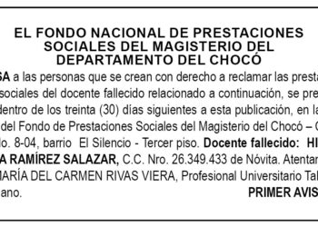 Edicto 1er. aviso Hilda Elsa Ramírez Salazar