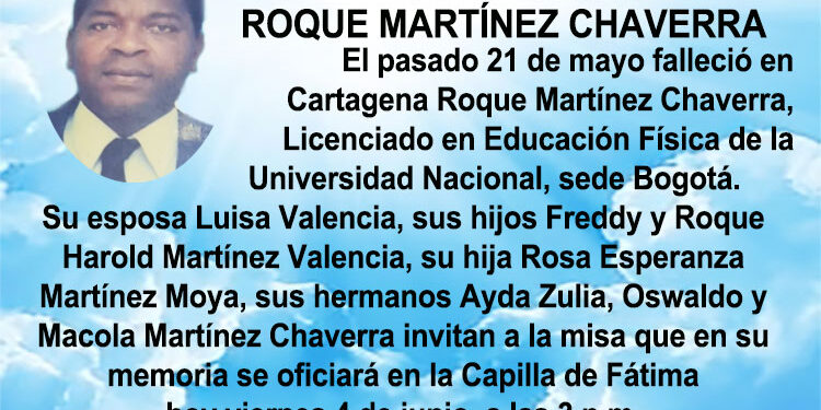Última Novena Roque Martínez Chaverra