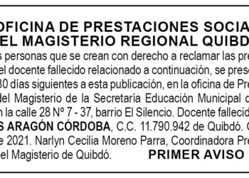 Edicto 1er. aviso Felipe de Jesús Aragón Córdoba