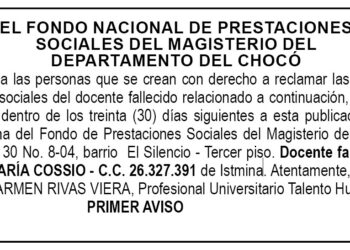Edicto 1er. aviso Luz María Cossio