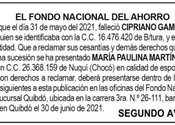 Edicto 2do. aviso Cipriano Gamboa Murillo