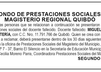 Edicto 2do. aviso Miguel Enrique Mena Rentería