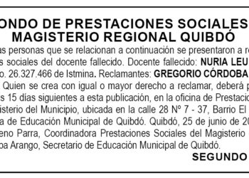 Edicto 2do. aviso Nuria Leudo Mena