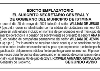 Edicto 2do. aviso William de Jesús Hurtado Hurtado