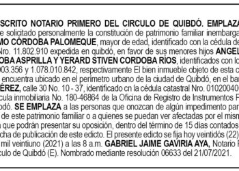 Edicto Erasmo Córdoba Palomeque