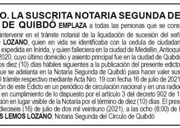 Edicto Pablo Robledo Lozano