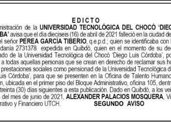 Edicto 2do. aviso Tiberio Perea García