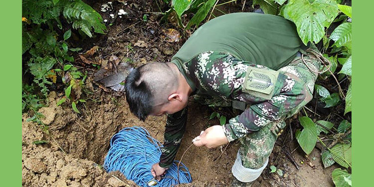 Incautan material explosivo del ELN