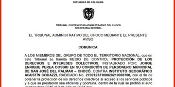 Tribunal admite demanda del personero de San José del Palmar contra el IGAC