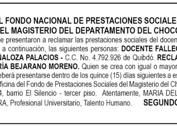 Edicto 2do. aviso Clímaco Peñaloza Palacios