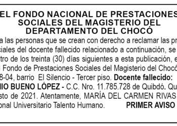 Edicto 1er. aviso Loisel Antonio Bueno López