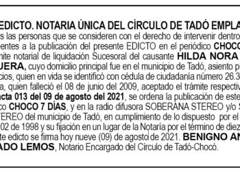 Edicto Hilda Nora Perea Mosquera