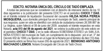 Edicto Hilda Nora Perea Mosquera