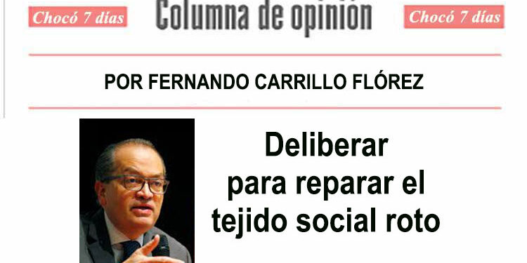 Deliberar para reparar el tejido social roto
