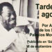 Tarde de agosto. Por Arnoldo Palacios.