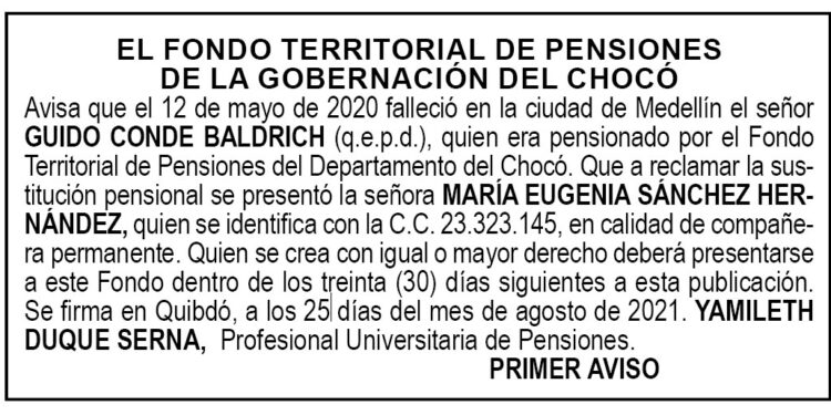 Edicto 1er. aviso Guido Conde Baldrich