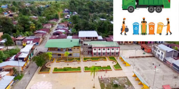 Unión Panamericana: vehículo compactador de residuos y educación ambiental