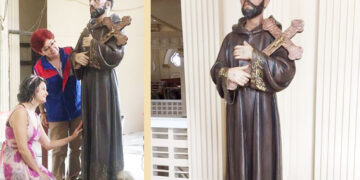 Mincultura entregó la escultura restaurada de San Francisco de Asís