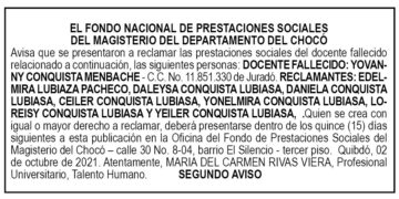 Edicto 2do. aviso Yovanny Conquista Menbache
