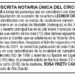 Edicto Leonor Orejuela Mosquera