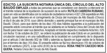 Edicto Rutilio Cabrera Rubiano