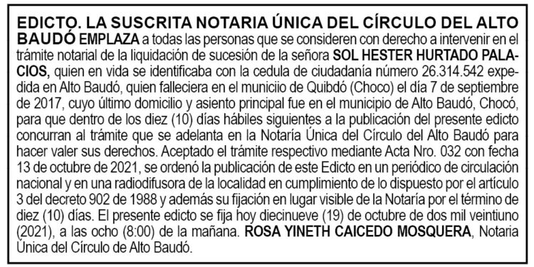 Edicto Sol Hester Hurtado Palacios