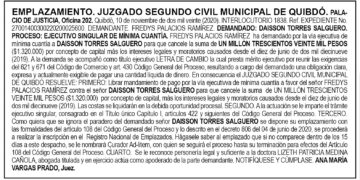 Emplazamiento. Daisson Torres Salguero.