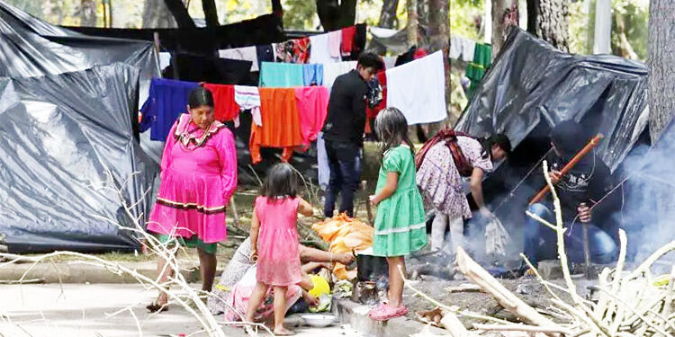 Indígenas chocoanos se toman el Parque Nacional de Bogotá