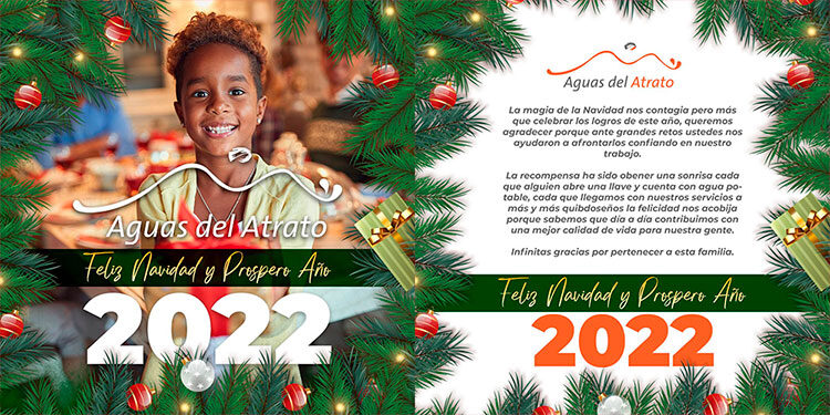 Aguas del Atrato: Feliz Navidad y Próspero Año 2022