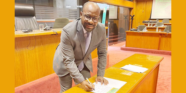 John Arley Murillo, del equipo coordinador del Grupo Parlamentario Afro de América Latina y el Caribe