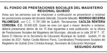 Edicto 2do. aviso Rodrigo Becerra Palomeque