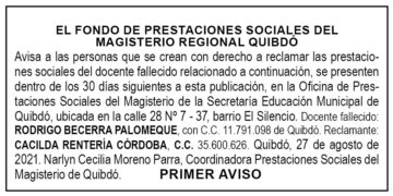 Edicto 1er. aviso Rodrigo Becerra Palomeque