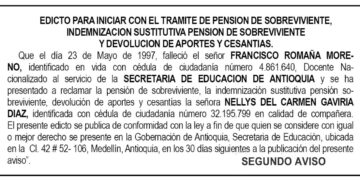 Edicto 2do. aviso Francisco Romaña Moreno