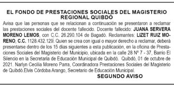 Edicto 2do. aviso Juana Servera Moreno Lemos