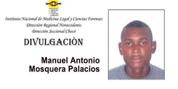 Llamado a los familiares de Manuel Antonio Mosquera Palacios
