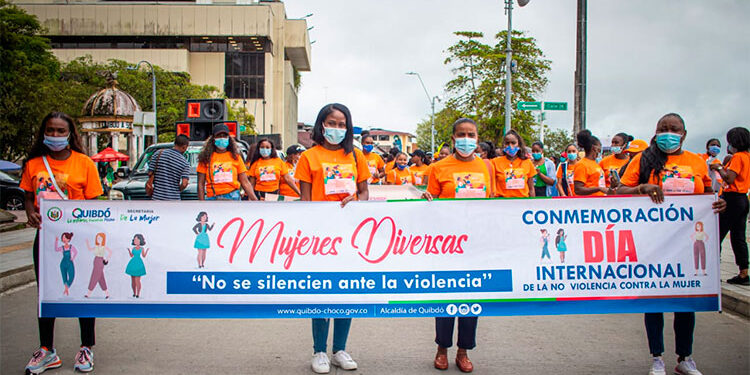 Quibdó: marcha en el Día Internacional de la No Violencia contra la Mujer